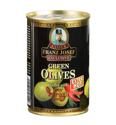 Zielone oliwki nadziewane pikantną pastą paprykową 300g