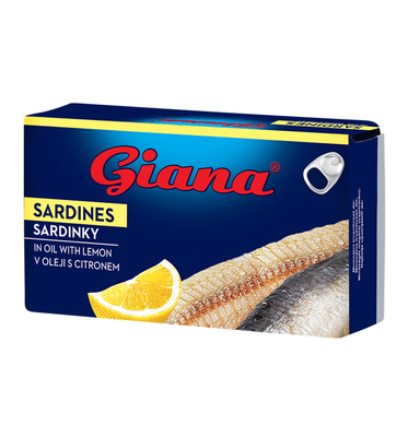 Sardinky ve slunečnicovém oleji s citronem 125g 