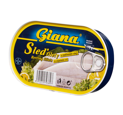 Sleď filety v rostlinném oleji 170 g 