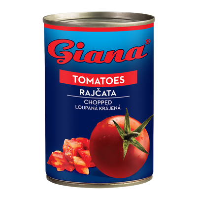 Rajčata loupaná krájená 400g