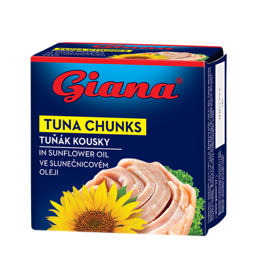 Tuňák kousky ve slunečnicovém oleji 80g