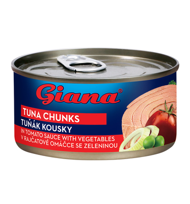 Tuňák v rajčatové omáčce se zeleninou 170g