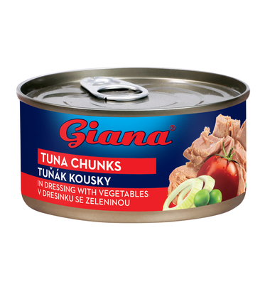 Tuňák v rajčatové omáčce se zeleninou 170g