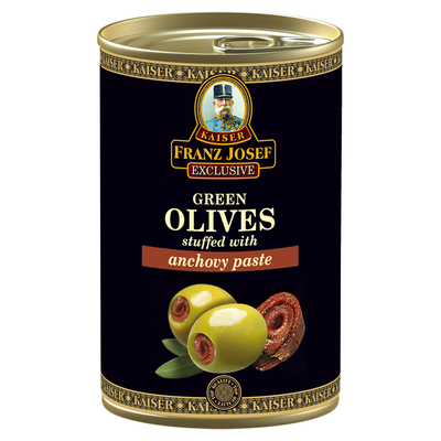 Zelené olivy plněné ančovičkovou pastou 300g