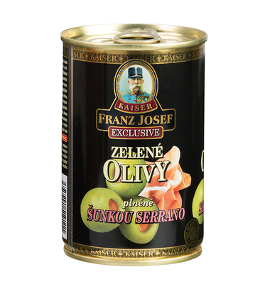 Zelené olivy plněné šunkou Serrano 300g 