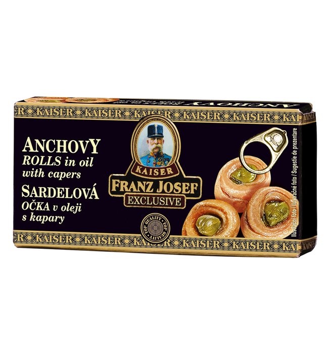 Anchovy Rolls in Oil with Capers 45 g - Gaston, s.r.o.