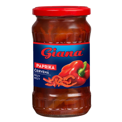 Sweet and Sour Pickled Red Pepper Strips, 370ml