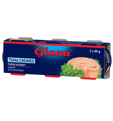Tuna chunks in brine 3x80g