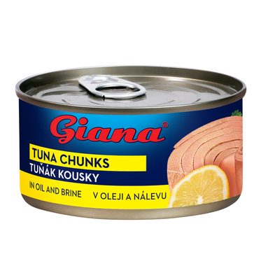 Tuna chunks in vegetable oil and brine 185g