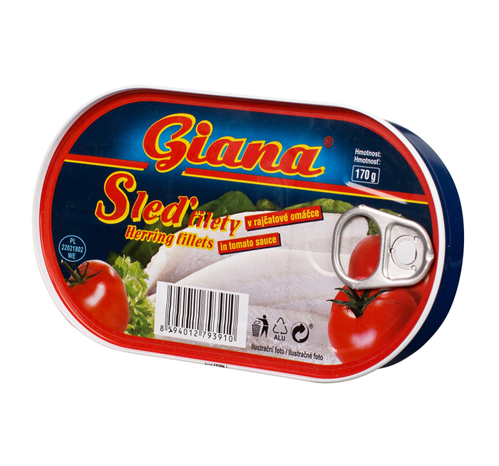 Herring fillets in tomato sauce 170g - Gaston, s.r.o.