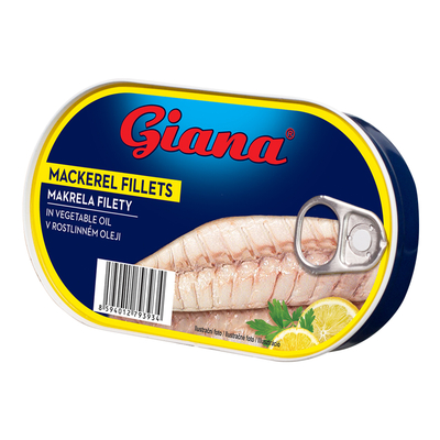 Mackerel fillets in vegetable oil 170g