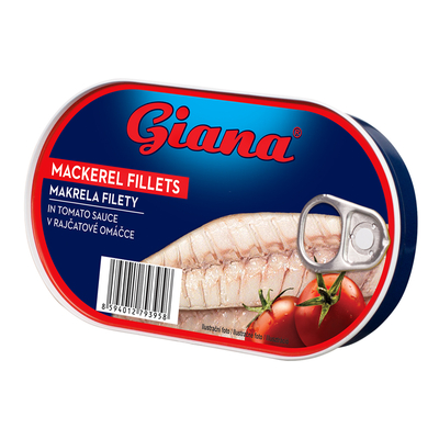 Mackerel fillets in tomato sauce 170g