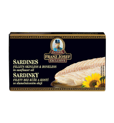 Sardines fillets skinless & boneless in sunflower oil 90g