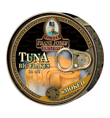 Tuna big flakes in sunflower oil with smoked flavour 170g