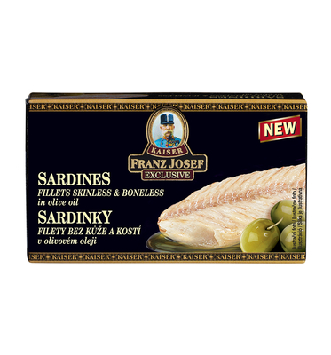 Sardines fillets skinless & boneless in olive oil 90g